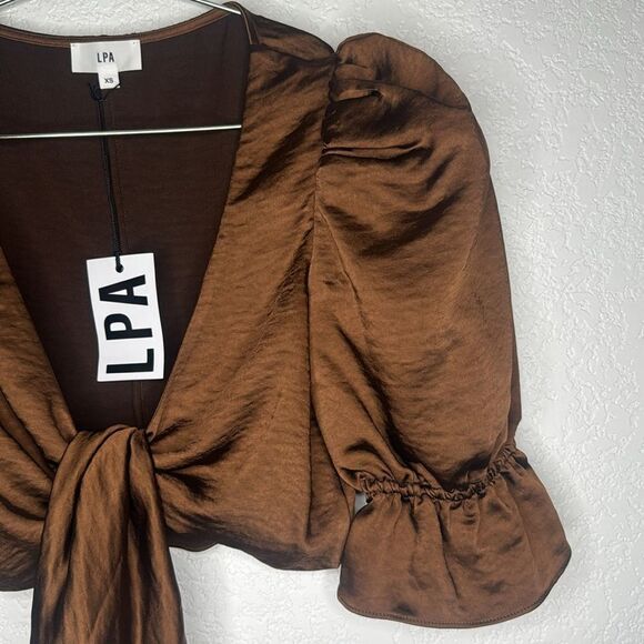 NWT LPA Revolve Candy Top in Chocolate Brown XS - Picture 4 of 12